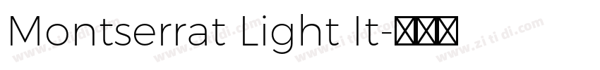 Montserrat Light It字体转换